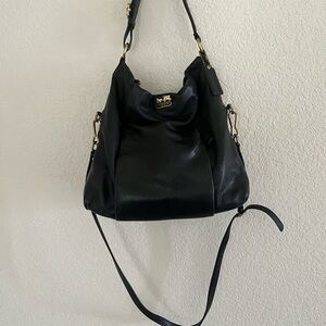 Coach Black Leather Shoulder Bag